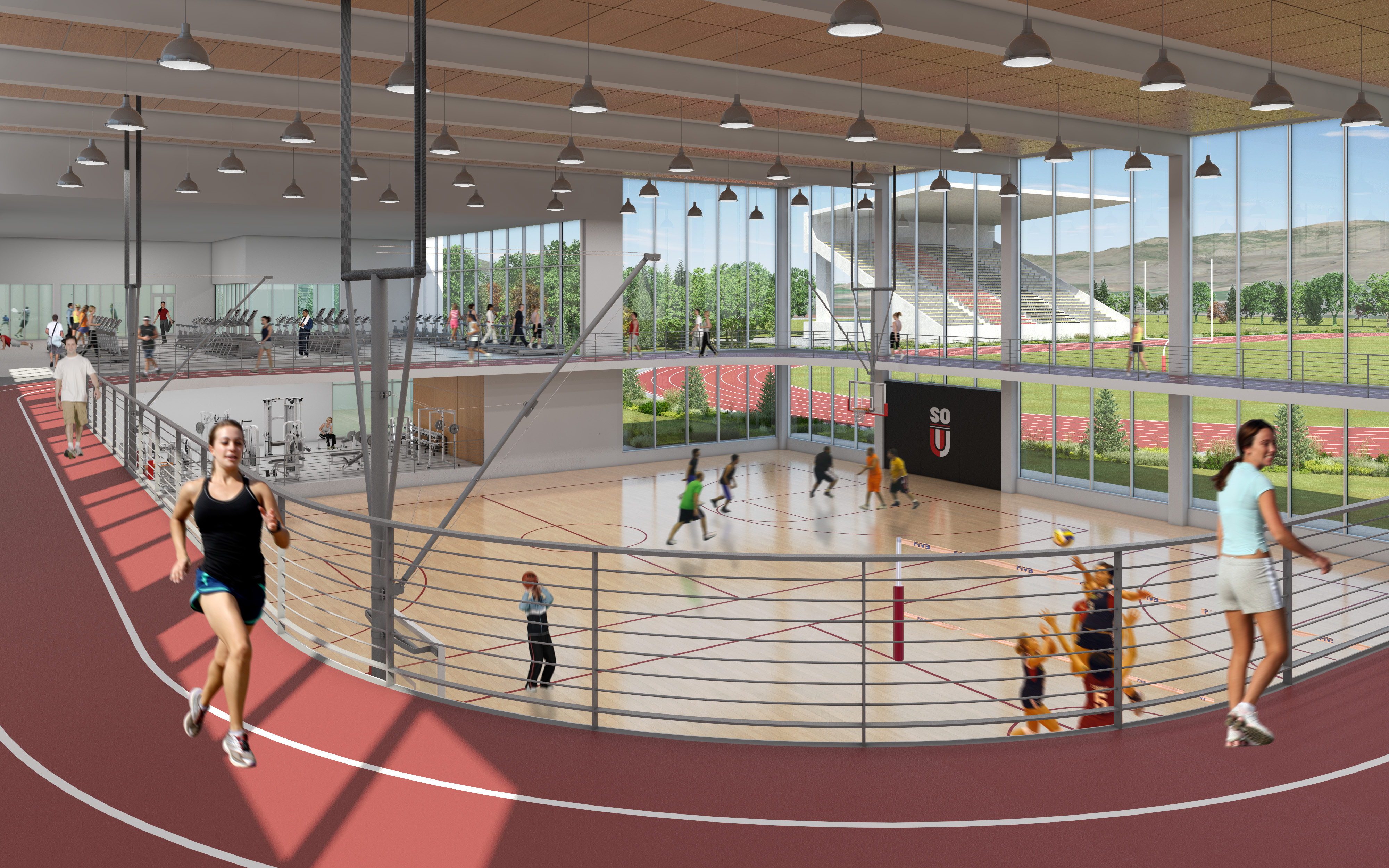 SOU Student Recreation Center - Indoor Track